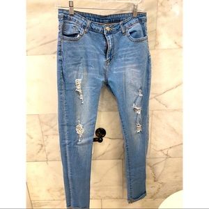 Shein Distressed Skinny Jeans